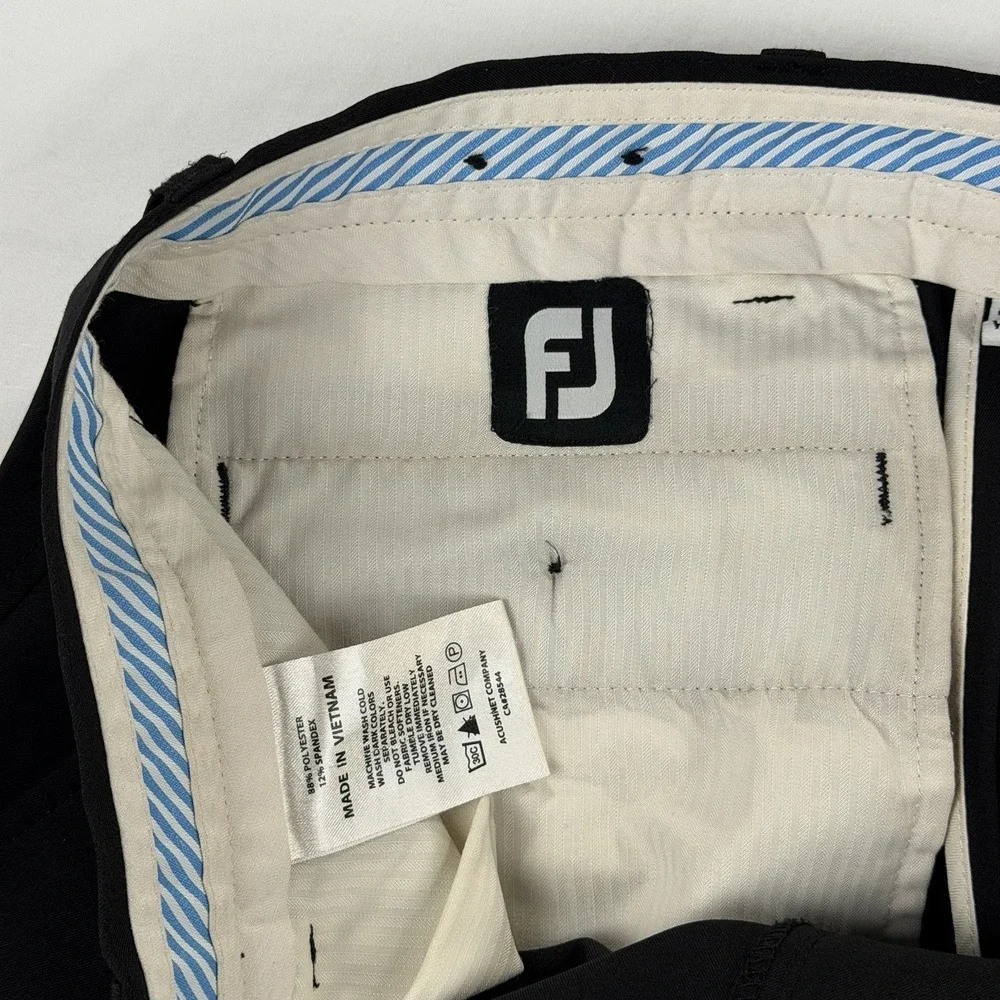 FootJoy FJ Golf‎ Pants Mens 33x34 Flat Front Stretch Performance Athletic Black